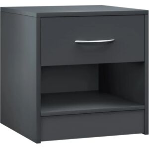 Table de nuit Casaria Anthracite - Compacte, Grand Rangement - 41cm Table de nuit Casaria Anthracite - Compacte, Grand Rangement - 41cm