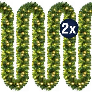 Casaria Weihnachts-LED-Girlande - 5m Grün Innen/Außen Casaria Weihnachts-LED-Girlande - 5m Grün Innen/Außen