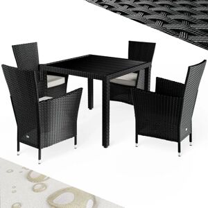 Casaria Garden Furniture Set - 4 Chairs & 1 Table - Weatherproof Casaria Garden Furniture Set - 4 Chairs & 1 Table - Weatherproof