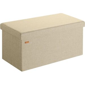 Banquette de rangement beige Casaria pliante Banquette de rangement beige Casaria pliante