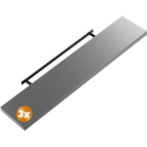 Casaria Wandregal Set aus 3 Grau - Schweberegal Casaria Wandregal Set aus 3 Grau - Schweberegal