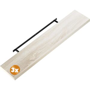 Étagère Murale Casaria Ensemble de 3 110cm Chêne Design Moderne Étagère Murale Casaria Ensemble de 3 110cm Chêne Design Moderne