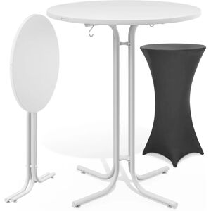 Casaria White Gray Foldable Bar Table 110x70cm - Table Casaria White Gray Foldable Bar Table 110x70cm - Table