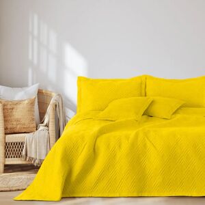 AmeliaHome Trapunta Piquet Giallo 260X280 - Parure AmeliaHome Trapunta Piquet Giallo 260X280 - Parure