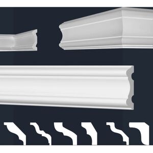 Marbet Design - E-30 - 20x80 mm - Blanc - Cornice moulding - Publicité Marbet Design - E-30 - 20x80 mm - Blanc - Cornice moulding - Publicité