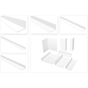 HEXIM - Listelli angolari pvc bianco 2m - 40x80 - 3 mm - Bordures PVC - Publicité HEXIM - Listelli angolari pvc bianco 2m - 40x80 - 3 mm - Bordures PVC - Publicité