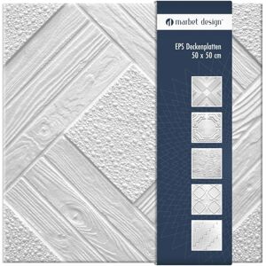MARBET DESIGN - Duetto - 50x50cm EPS blanc - ceiling tiles - Publicité MARBET DESIGN - Duetto - 50x50cm EPS blanc - ceiling tiles - Publicité