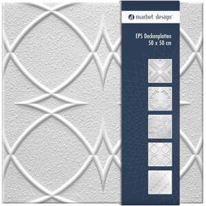 MARBET DESIGN - Saturno - Blanc - 50x50 cm - Tuiles de plafond - Publicité MARBET DESIGN - Saturno - Blanc - 50x50 cm - Tuiles de plafond - Publicité