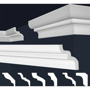 Marbet Design Profil en stuc blanc E-9 - Profil décoratif pour murs et plafonds - Publicité Marbet Design Profil en stuc blanc E-9 - Profil décoratif pour murs et plafonds - Publicité