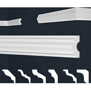 Marbet Design Moulures en XPS Blanches pour Murs et Plafonds - 19x38mm, 2m - Publicité Marbet Design Moulures en XPS Blanches pour Murs et Plafonds - 19x38mm, 2m - Publicité