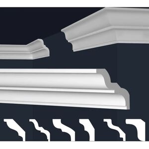 Marbet Design Moulure blanche en XPS pour murs et plafonds - 2m - Styles du classique au moderne - Publicité Marbet Design Moulure blanche en XPS pour murs et plafonds - 2m - Styles du classique au moderne - Publicité