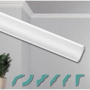 HEXIM Moulure de Plafond Blanche - Style Moderne - 2m - Publicité HEXIM Moulure de Plafond Blanche - Style Moderne - 2m - Publicité