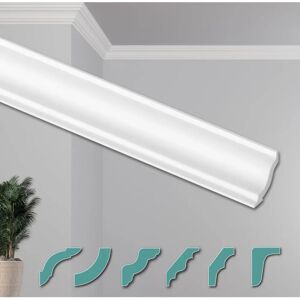 HEXIM ZG13 Moulure de plafond - 2m, Blanc, Finition élégante - Publicité HEXIM ZG13 Moulure de plafond - 2m, Blanc, Finition élégante - Publicité