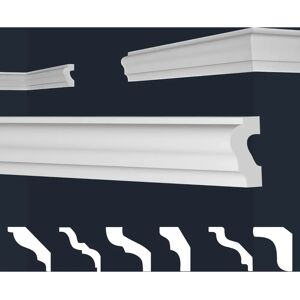 Marbet Design Moulure en stuc blanc E-19 - Décoration murale et de plafond - Publicité Marbet Design Moulure en stuc blanc E-19 - Décoration murale et de plafond - Publicité