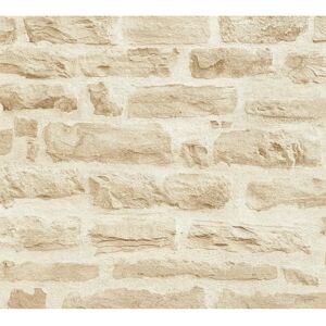 Profhome 355802-GU Beige Stone Non-woven Wallpaper - Wall Decor Profhome 355802-GU Beige Stone Non-woven Wallpaper - Wall Decor