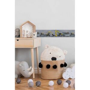 Profhome 358711-GU Border Wallpaper - Kids' Room - Matt Yellow, Black, Grey Profhome 358711-GU Border Wallpaper - Kids' Room - Matt Yellow, Black, Grey