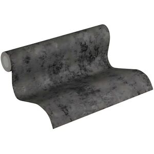 Profhome 374256-GU Black Silver Textured Non-woven Wallpaper - Wall Decor Profhome 374256-GU Black Silver Textured Non-woven Wallpaper - Wall Decor