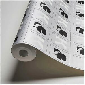 Papier Peint Non Tissé Profhome 378424-GU Argent Noir Blanc Brillant - Revêtement Murale - Publicité Papier Peint Non Tissé Profhome 378424-GU Argent Noir Blanc Brillant - Revêtement Murale - Publicité