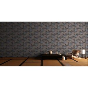 Profhome 378594-GU Non-woven Wallpaper - Blue, Animal Pattern, Shiny - Wallcovering Profhome 378594-GU Non-woven Wallpaper - Blue, Animal Pattern, Shiny - Wallcovering