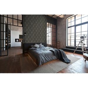 Profhome 378644-GU Carta da Parati TNT Geometrica - Nero Profhome 378644-GU Carta da Parati TNT Geometrica - Nero