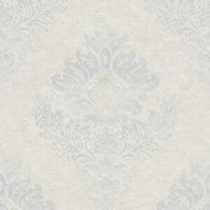 Carta da parati Profhome 379015-GU - Stile Barocco Bianco Argento Carta da parati Profhome 379015-GU - Stile Barocco Bianco Argento
