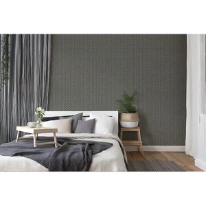 Profhome 379573-GU Carta da parati non tessuto - superficie lucida e leggermente strutturata grigio oro nero - 5,33 m2 Profhome 379573-GU Carta da parati non tessuto - superficie lucida e leggermente strutturata grigio oro nero - 5,33 m2