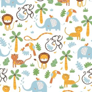 Profhome Jungle Non-woven Wallpaper - Kids Room Decor Profhome Jungle Non-woven Wallpaper - Kids Room Decor