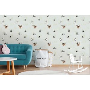 Carta da parati Profhome Verde con Motivi Animali - Decorazione per Bambini Carta da parati Profhome Verde con Motivi Animali - Decorazione per Bambini
