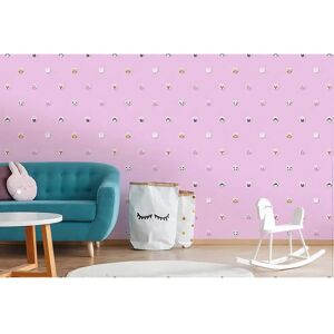 Profhome 381432-GU Pink Animal Pattern Non-woven Wallpaper - Kids Room Profhome 381432-GU Pink Animal Pattern Non-woven Wallpaper - Kids Room
