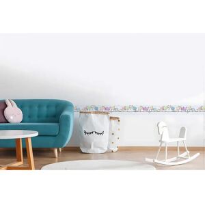 Profhome Animal Pattern Wallpaper - Self-Adhesive Border, White/Blue/Purple/Yellow Profhome Animal Pattern Wallpaper - Self-Adhesive Border, White/Blue/Purple/Yellow