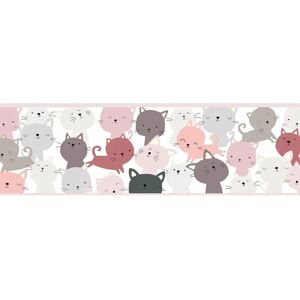 Profhome Animal Pattern Wallpaper Border - Self-Adhesive, Matt Pink Grey White - 0.75m2 Profhome Animal Pattern Wallpaper Border - Self-Adhesive, Matt Pink Grey White - 0.75m2
