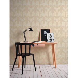 Profhome Beige Yellow Fabric Look Wallpaper - Wallcovering Profhome Beige Yellow Fabric Look Wallpaper - Wallcovering