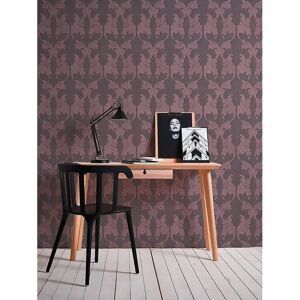 Profhome 956285-GU Papel Pintado Textil - Patrón Barroco, Violeta Mate, 0.53x10.05m Profhome 956285-GU Papel Pintado Textil - Patrón Barroco, Violeta Mate, 0.53x10.05m