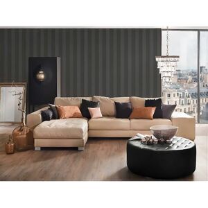 Carta da parati tessile Profhome 961944-GU - Strisce marrone e grigio opaco Carta da parati tessile Profhome 961944-GU - Strisce marrone e grigio opaco