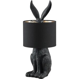 Lindby Black Fabric Rabbit Table Lamp - Table Lamp Lindby Black Fabric Rabbit Table Lamp - Table Lamp