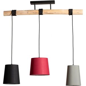 Lindby Amilia Pendant Light - 3 Colored Wooden Shades Lindby Amilia Pendant Light - 3 Colored Wooden Shades