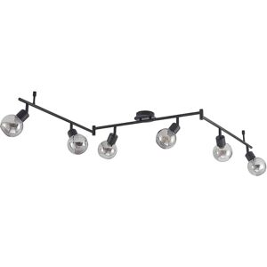 Lindby Eridia Svart Taklampe med 6 Lyspærer - Taklampe Serie Lindby Eridia Svart Taklampe med 6 Lyspærer - Taklampe Serie