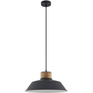 Lindby Nefeli Hängeleuchte - Schwarz Stahl & Holz - E27 Lindby Nefeli Hängeleuchte - Schwarz Stahl & Holz - E27