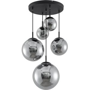 Lindby Teeja Glass Pendant Lamp - Fumé - 5 Spheres Lindby Teeja Glass Pendant Lamp - Fumé - 5 Spheres