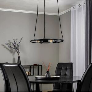 Lampada a sospensione Linnard di Lucande - 3 luci in metallo nero - Lampada a soffitto Lampada a sospensione Linnard di Lucande - 3 luci in metallo nero - Lampada a soffitto