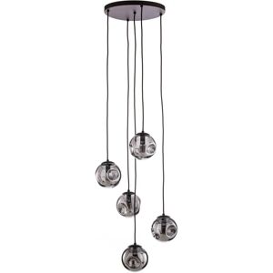 Lindby Valentina hængelampe - Glas, Grå, 5 Lys Lindby Valentina hængelampe - Glas, Grå, 5 Lys