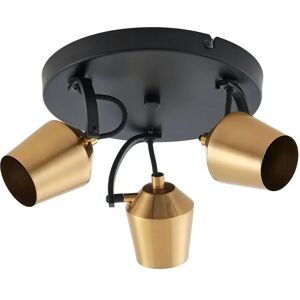 Lindby Sylveria Einbau-Deckenleuchte - 3 GU10 Glühbirnen - Schwarz/Gold - Deckenstrahler Lindby Sylveria Einbau-Deckenleuchte - 3 GU10 Glühbirnen - Schwarz/Gold - Deckenstrahler