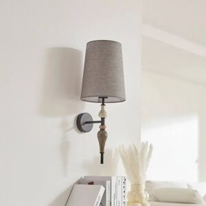 Lindby Haldorin Wall Lamp - Textile Shade, Black/Gray - Wall Lamp Lindby Haldorin Wall Lamp - Textile Shade, Black/Gray - Wall Lamp