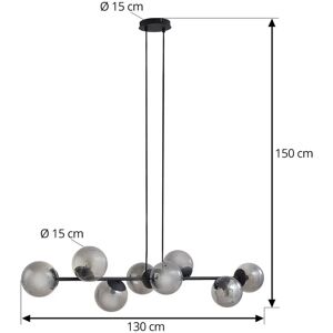 Lindby Isamer Czarna Lampa wisząca - Metal, 130cm Lindby Isamer Czarna Lampa wisząca - Metal, 130cm