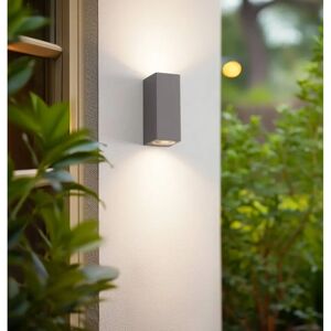 Lucande Xava Utendørs vegglampe - Grå Aluminium, IP65, GU10 Lucande Xava Utendørs vegglampe - Grå Aluminium, IP65, GU10