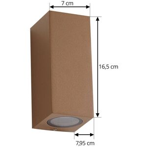 Lucande Xava Wall Light - Outdoor, Bronze, 2 GU10, IP65 Lucande Xava Wall Light - Outdoor, Bronze, 2 GU10, IP65