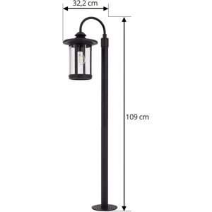 Lindby Zayn Black Aluminum Outdoor Lamp - Outdoor Lighting Lindby Zayn Black Aluminum Outdoor Lamp - Outdoor Lighting