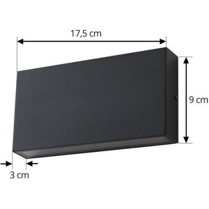 Lindby Jarte Wall Light - Exterior, LED, Black, 17cm Lindby Jarte Wall Light - Exterior, LED, Black, 17cm