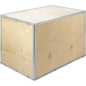 Caixa de madeira dobrável Kaiserkraft - 1200x800x631mm, com tampa, a partir de 5 ou 10 unidades Caixa de madeira dobrável Kaiserkraft - 1200x800x631mm, com tampa, a partir de 5 ou 10 unidades