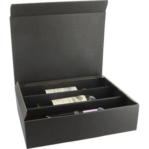Kaiserkraft Schwarze Flaschen-Geschenkkarton - Für 3 Flaschen - Stilvoll Kaiserkraft Schwarze Flaschen-Geschenkkarton - Für 3 Flaschen - Stilvoll